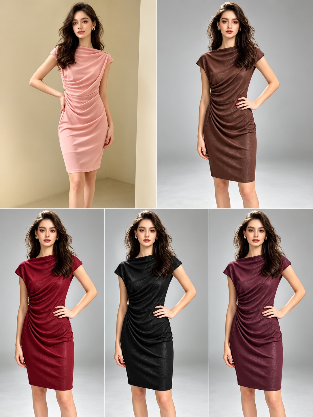 GZ Oct Stream #18: (PO) 1030 Danza Knee Length Drape Dress (B:40-52cm H:40-55cm, L37cm)