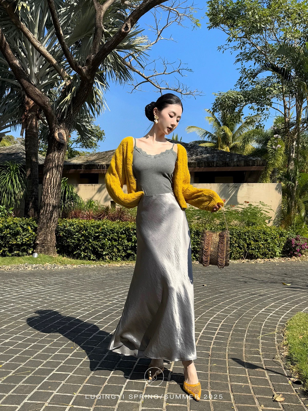GZ May Stream #14: (PO) 9009 Maxi Satin Skirt (S: UW32-35cm H50cm L100cm, M: UW34-37cm H52cm L100cm, L: UW36-39cm H54cm L100cm,  XL: UW38-41cm H56cm L100cm)