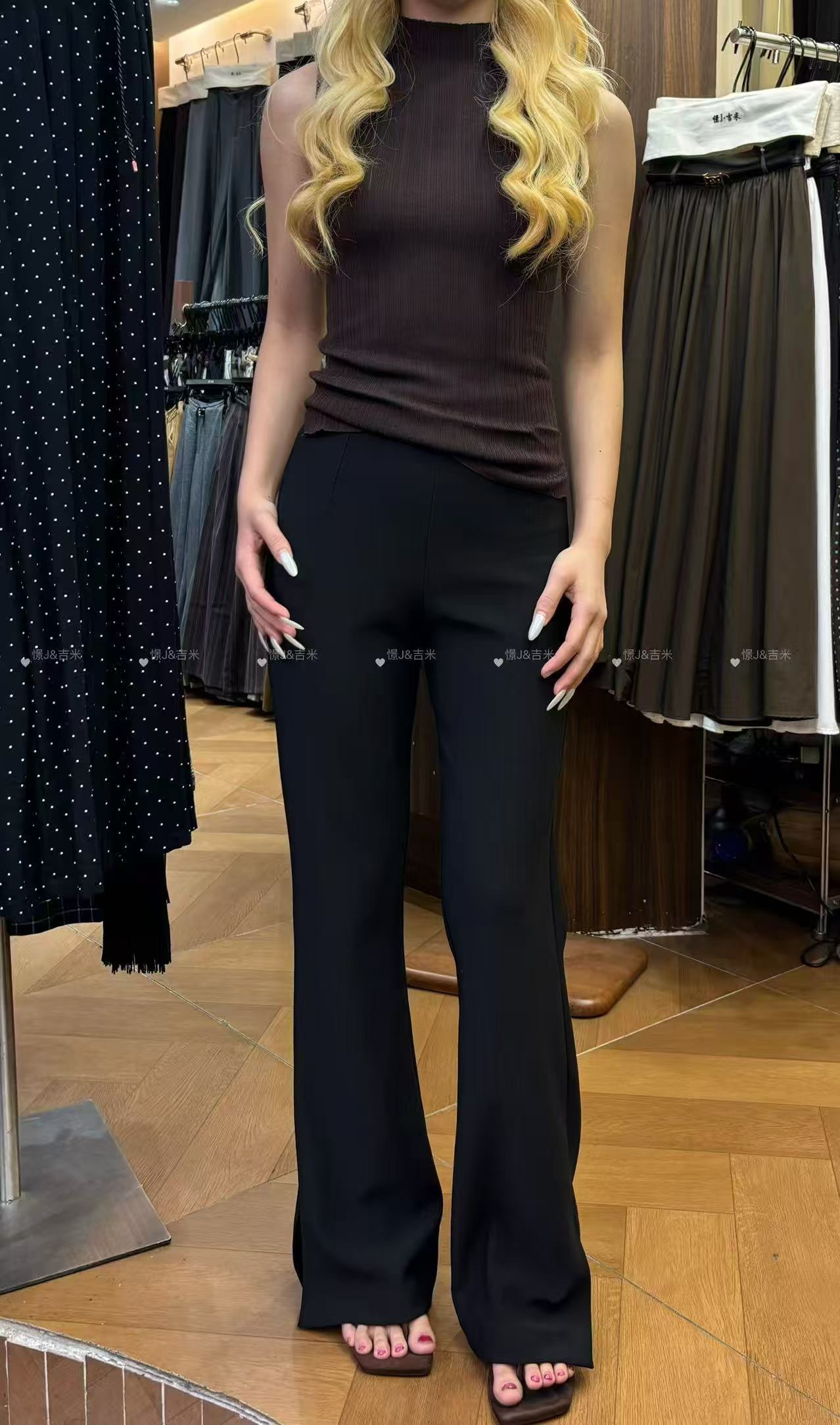 GZ July Stream #susan: (PO) 2099 Micro Flare High-Waist Pants