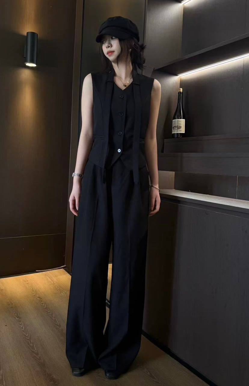 GZ May Stream #SUSAN: (PO) 2880 Sleeveless Tailored Vest w Slim Structured Fit & Classic Lapel Collar