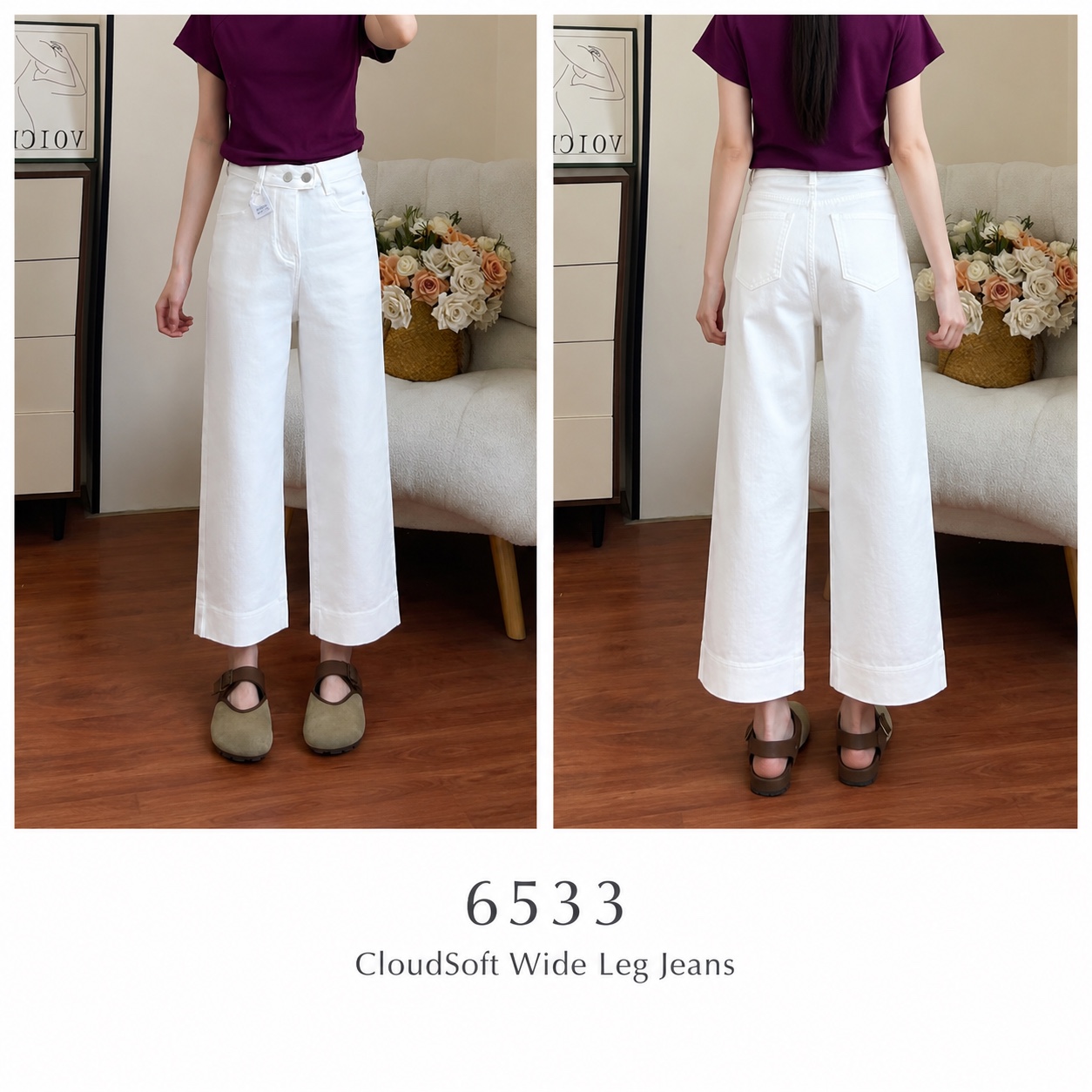 GZ July Stream #22: (PO) 6533 CloudSoft Wide Leg Jeans (Size 30:UW38-46cm L93cm; Size 32:UW39-47cm L93cm; Size 34:UW40-48cm L94cm; Size 36:UW41-49cm L94cm; Size 38:UW42-50cm L95cm; Size 40:UW43-51cm L95cm)