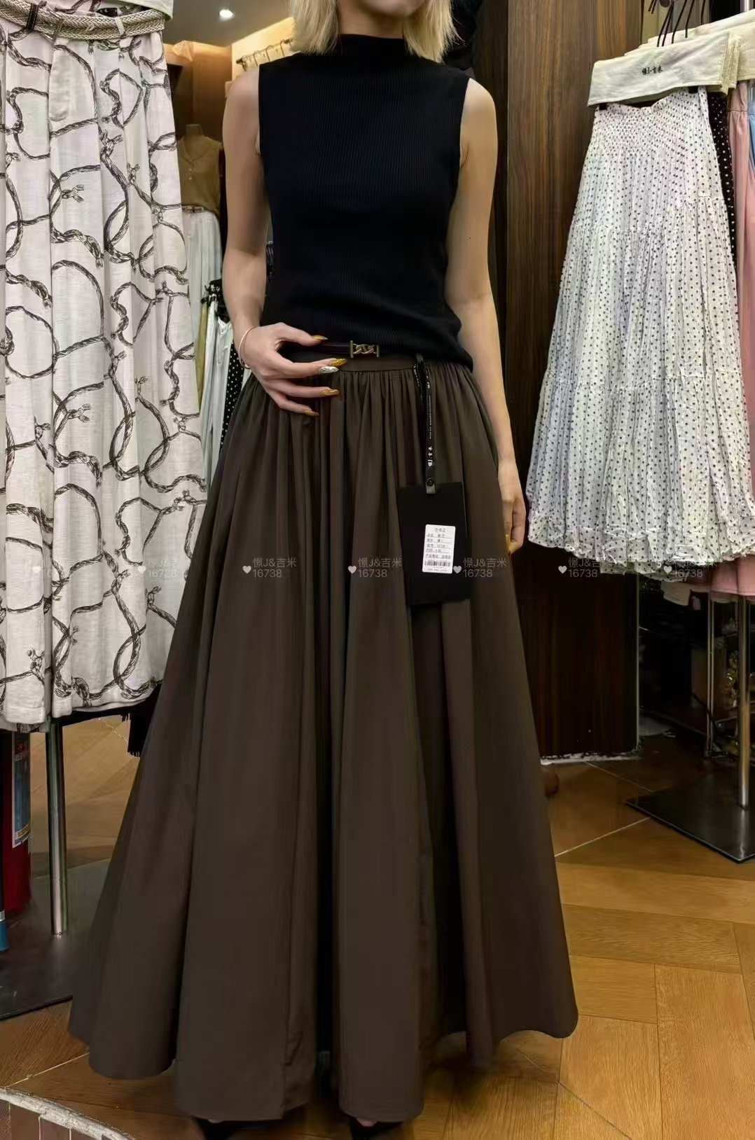 GZ July Stream #susan: (PO) 16738 Elegant Maxi Flare Skirt
