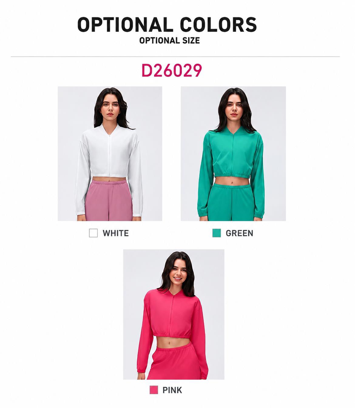 GZ May Stream #13: (PO) D26029 Lightweight Crop Jacket (M Size: B 50cm; L 41cm, L Size: B 52cm; L 42cm, XL Size: B 54cm; L 43cm)