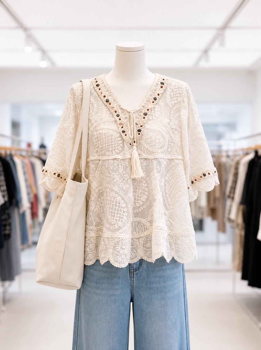 GZ May Stream #22: (PO) 26172 Isabelle Boho Embroidered Top (B48cm L50cm)