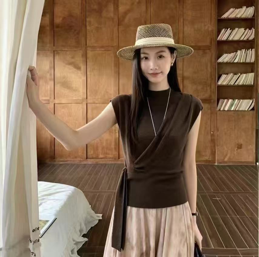 GZ July Stream #3: (PO) 6118 Chloe Tie Waist Knit Top (B45-53cm; L56cm)