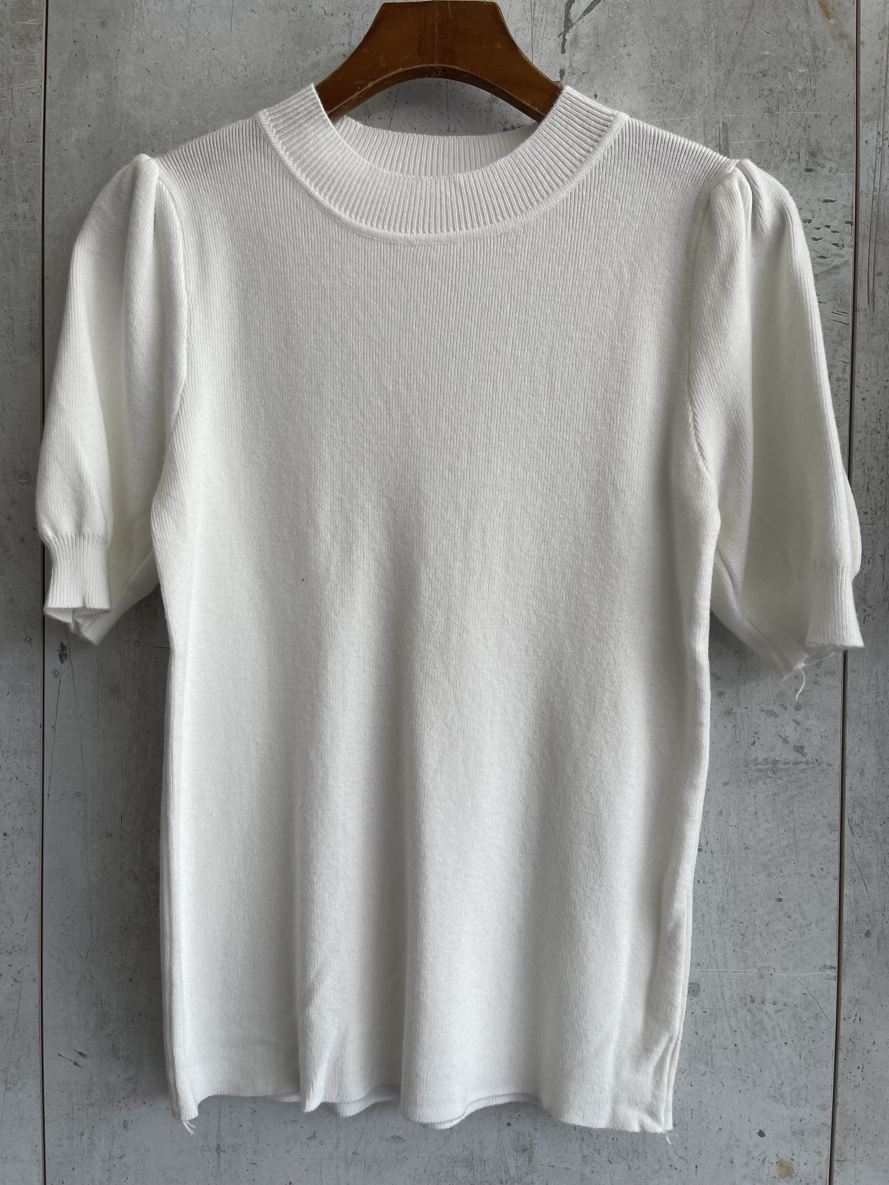2283 Belle Basic Knit Top W Puffy Sleeve (B 37-50cm; L 50cm)