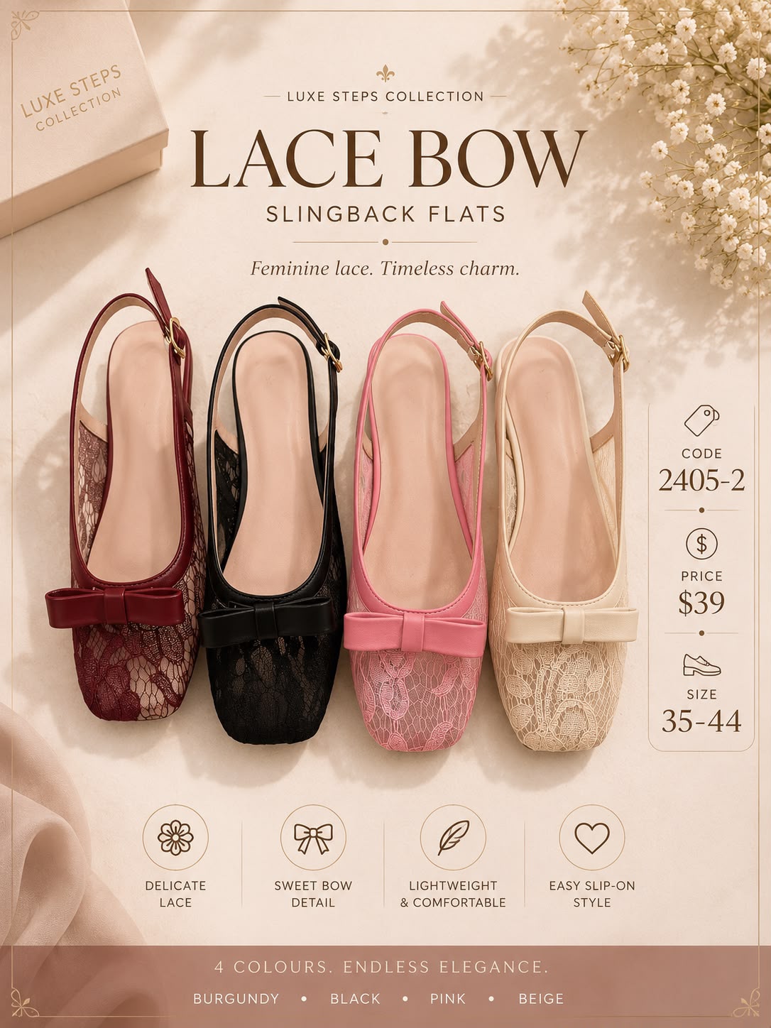 GZ July Stream #15: (PO) 2405-2 Lace Bow