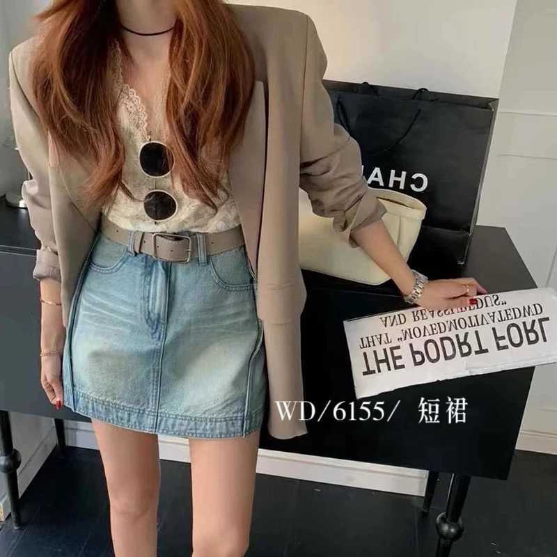 GZ May Stream #29: (PO) 6155 Casual Chic Denim Skirt (Size 30:UW34-38cm L41cm; Size 32:UW36-40cm L42cm; Size 34:UW38-40cm L43cm; Size 36:UW40-44cm L44cm; Size 38:UW42-46cm L45cm; Size 40:UW48-50cm L46cm)