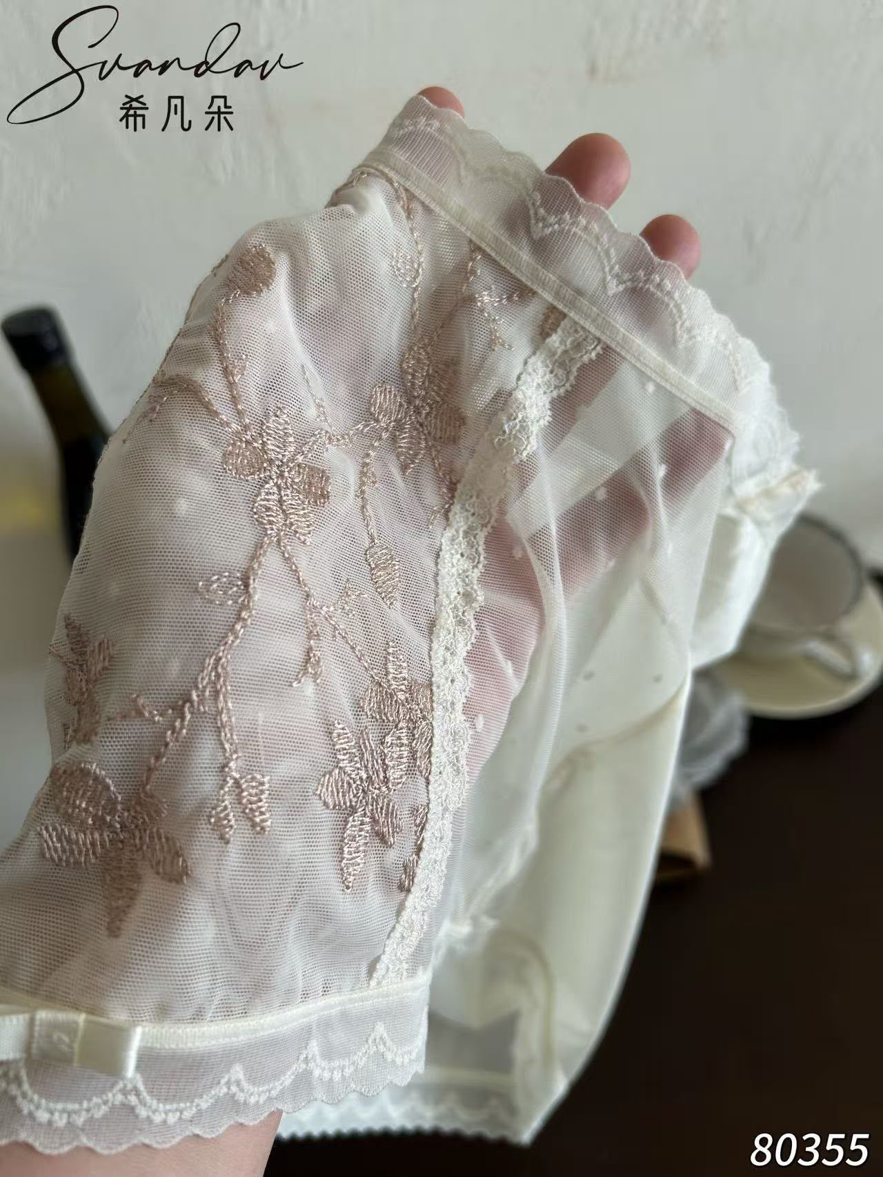 HZ July Stream #6: (PO) 80355 Special Buy! Floral Embroidered Highwaist Panties (UW 30-45cm; H 33-50cm) (Box of 5)