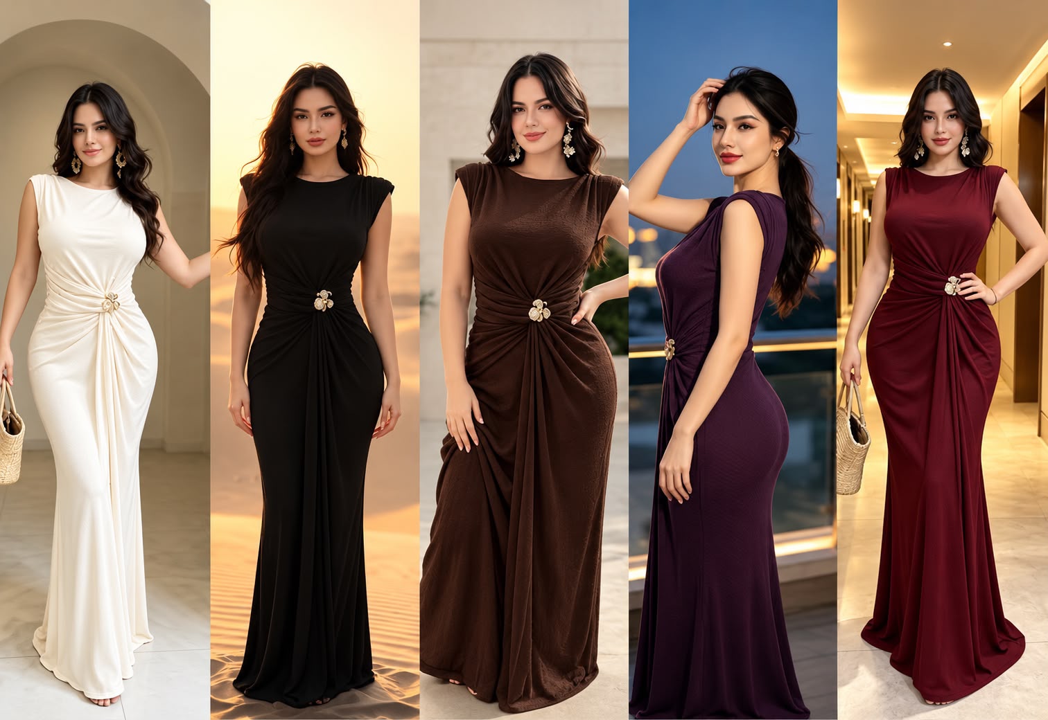 GZ Oct Stream #21: (PO) 2322 Maxi Drape Dinner Dress (B:38-52cm, H40-55cm, L135cm)