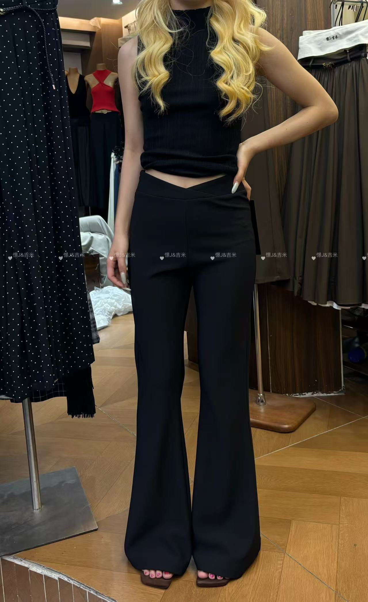 GZ July Stream #susan: (PO) 2088 V-Waist Micro Flare Pants