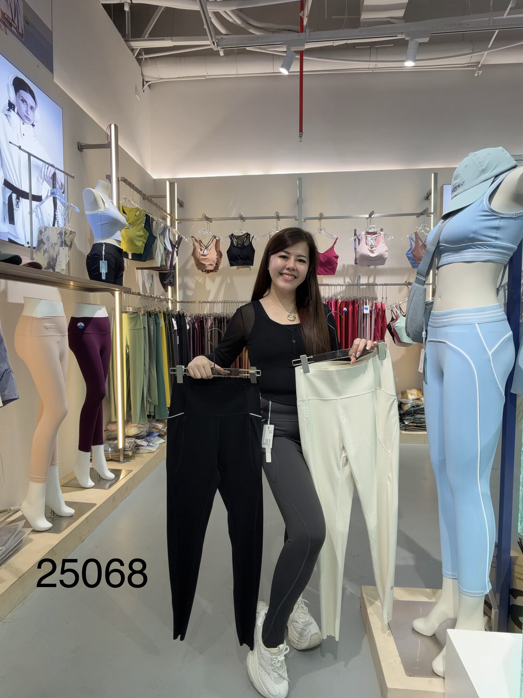GZ July Stream #11: (PO) 25068 High-Waist Leggings (S Size: UW 28cm; H 37cm; L 90cm, M Size: UW 29cm; H 39cm; L 92cm, L Size: UW 30cm; H 41cm; L 94cm, XL Size: UW 31cm; H 43cm; L 96cm)