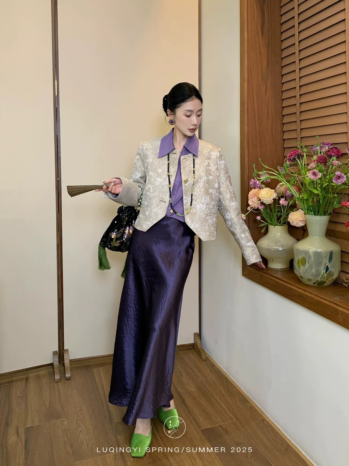 GZ May Stream #14: (PO) 9009 Maxi Satin Skirt (S: UW32-35cm H50cm L100cm, M: UW34-37cm H52cm L100cm, L: UW36-39cm H54cm L100cm,  XL: UW38-41cm H56cm L100cm)