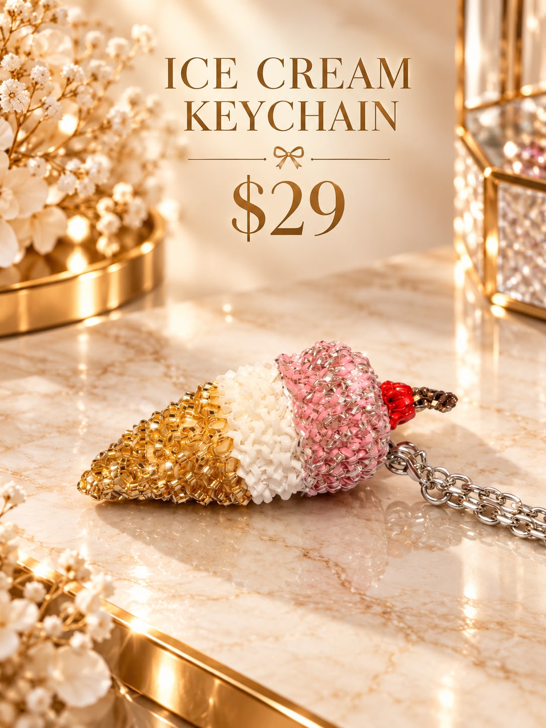 GZ Oct Stream #99: (PO) Ice Cream Keychain
