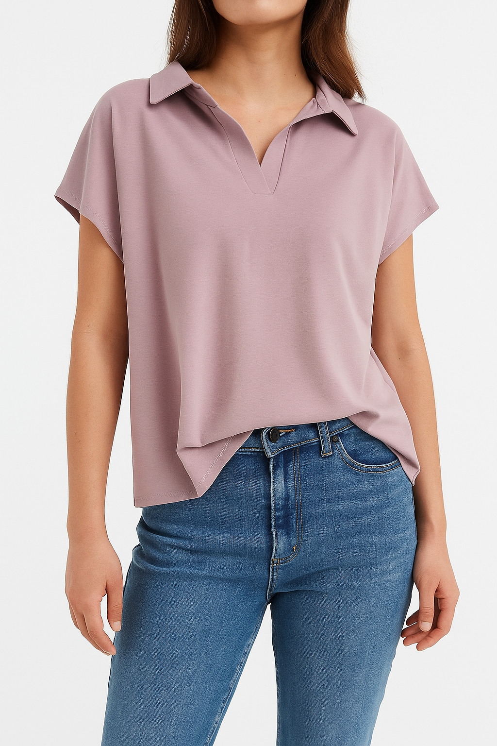 G252 Cody Cap Sleeve Collared Cotton Top (B 48-58cm; L 60cm)