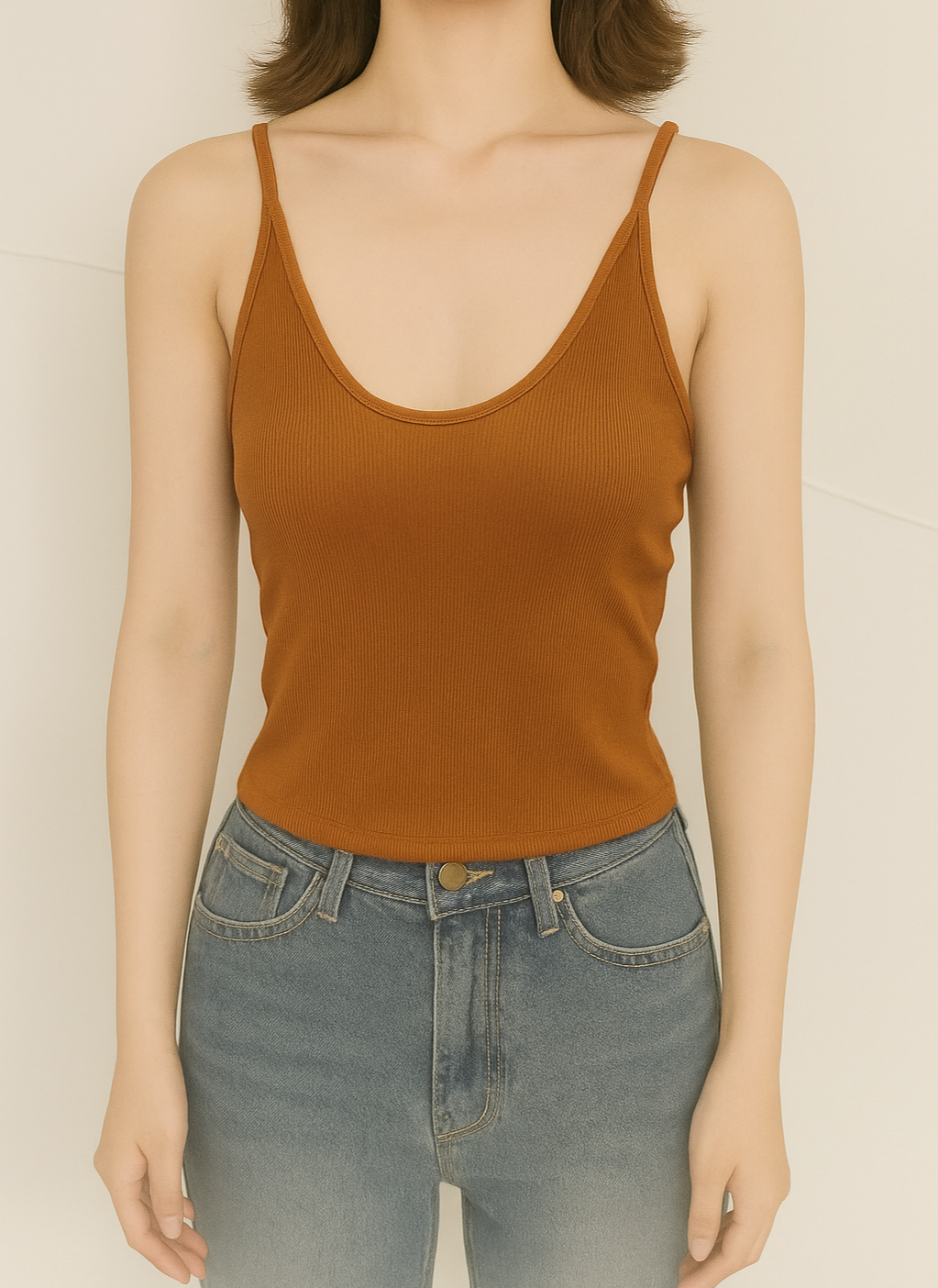 5881 Ulyssa U Neck Cotton Padded Top (B 31-49cm; L 44cm)