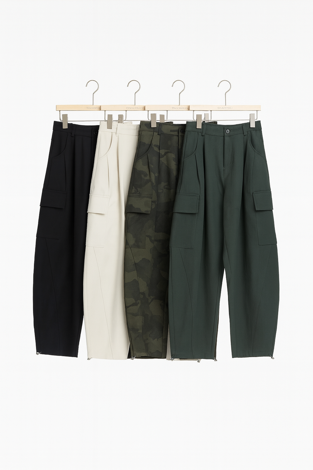 78066 Connor Front Zipper Baggy Cargo Pants (UW 37-43cm; H 54-64cm; L 100cm)