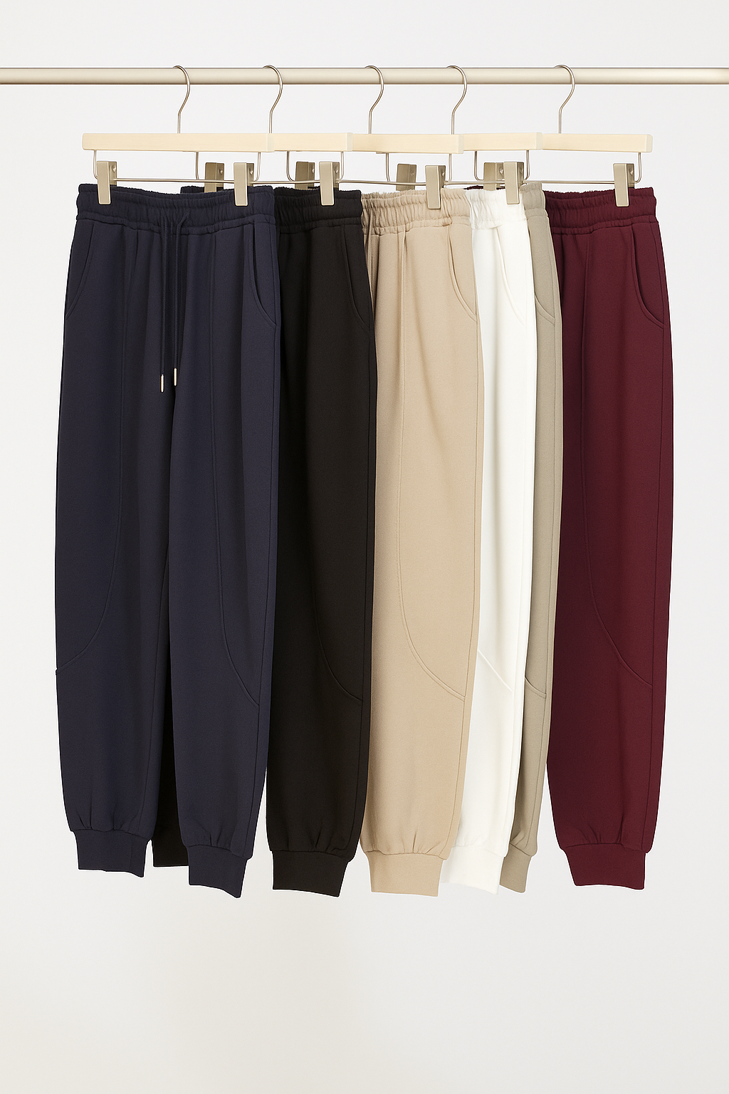 1192 Elliot Elastic Tie Waist Cotton Jogger Pants (UW 35-55cm; H 50-68cm; L 97cm)