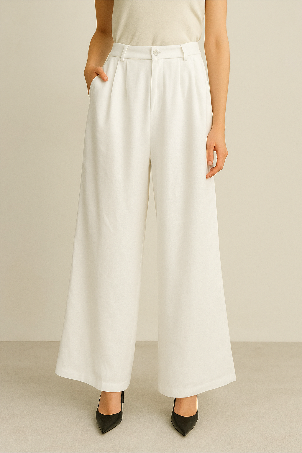 9359 Dalton Soft Denim Front Zipper Palazzo (UW 34-40cm; H 51-56cm; L 100cm)