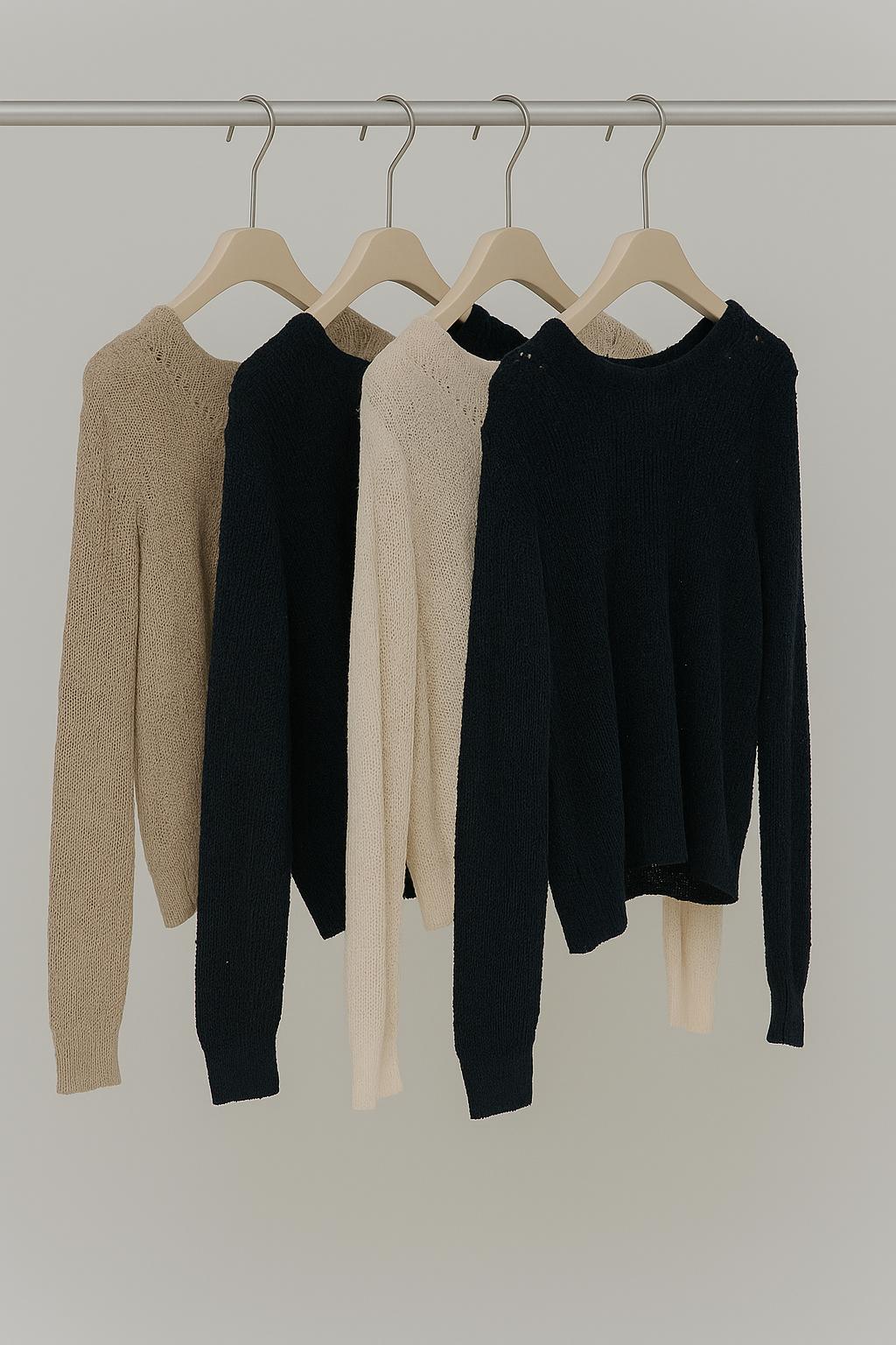 6130 Babette Back Button Embellished Long Sleeve Crochet Top (B 50-58cm; L 46cm)