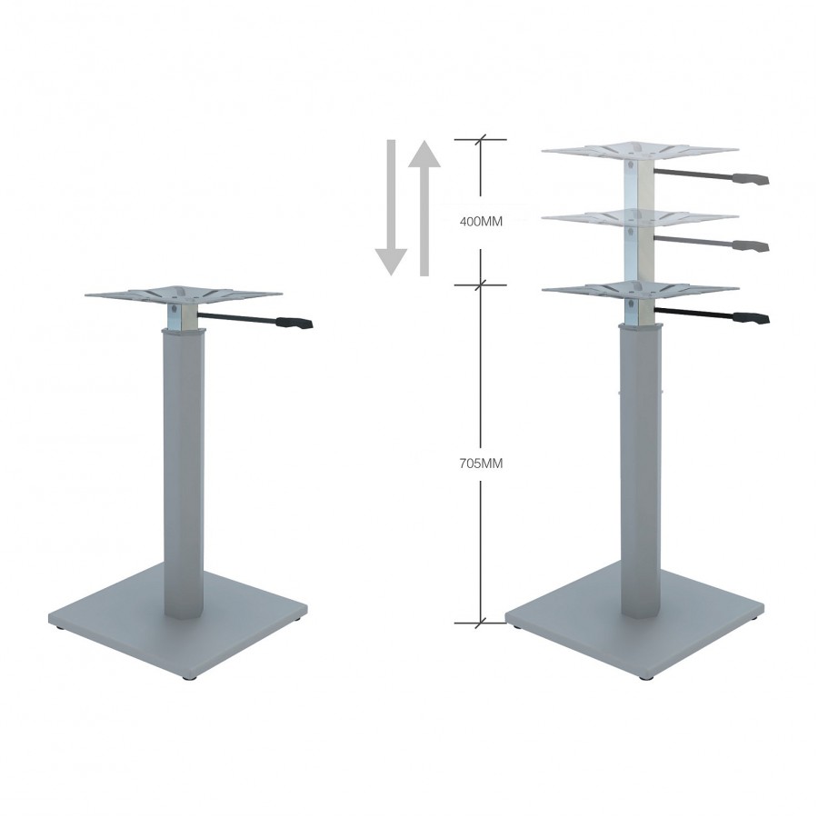 Base Only - Round Meeting Table Metal Height Adjustable