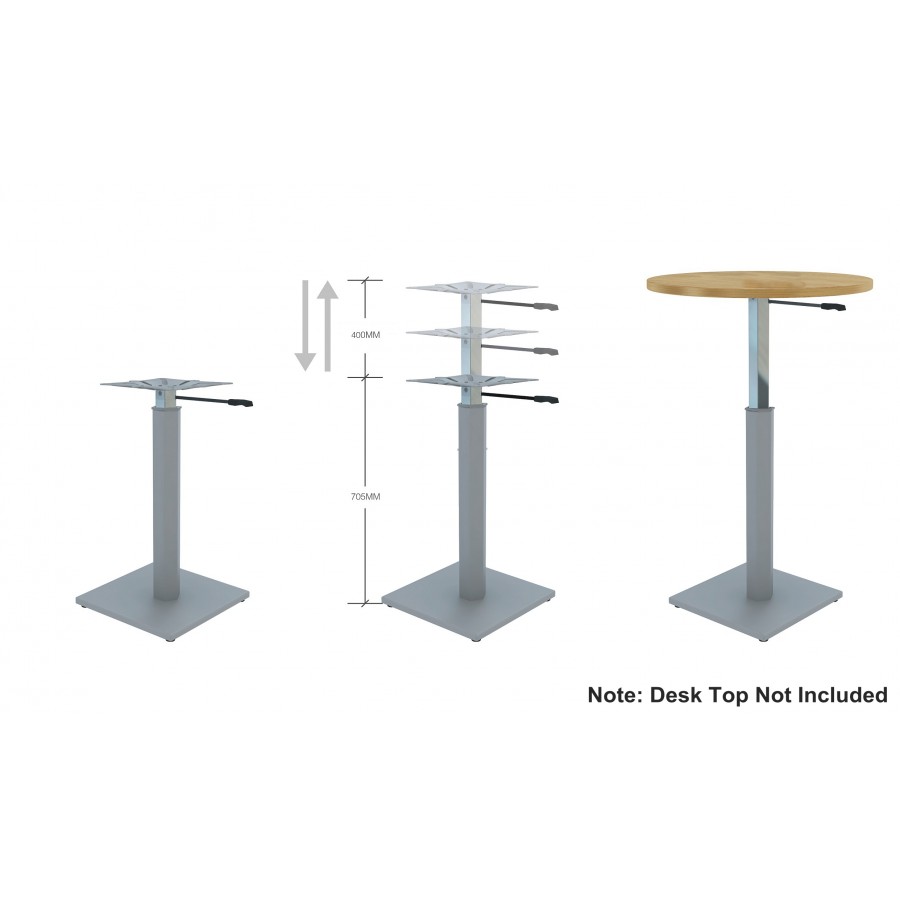 Base Only - Round Meeting Table Metal Height Adjustable