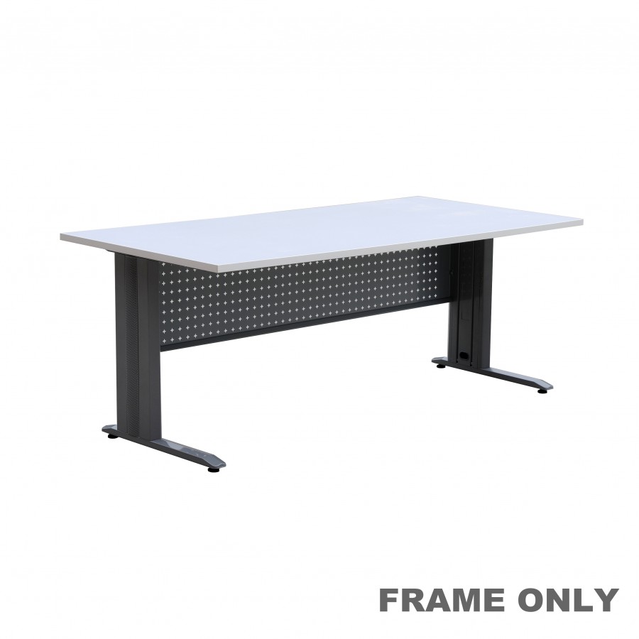 Frame Only - Office Desk Rectangular Metal with Modesty Panel