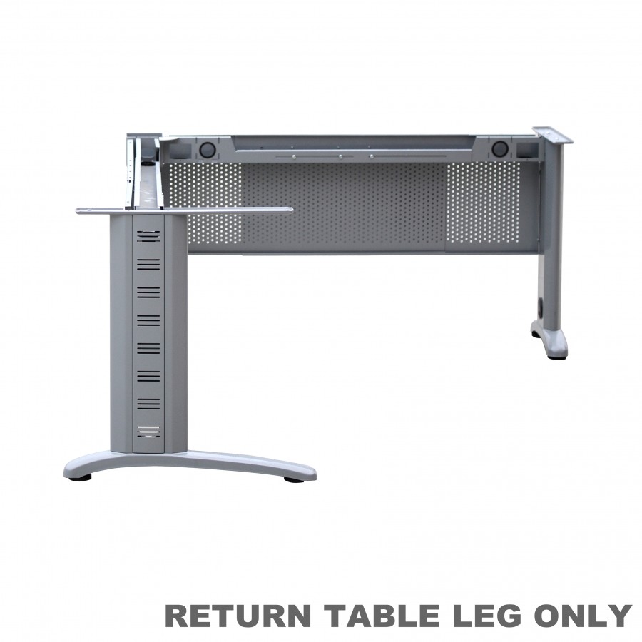 Legs Only - Office Desk Return Silver Grey Metal