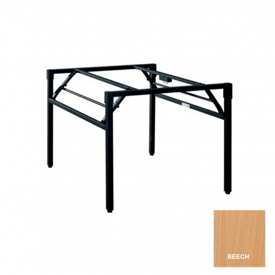 Study Folding Table with Metal Frame & Beech Top 1800x900mm