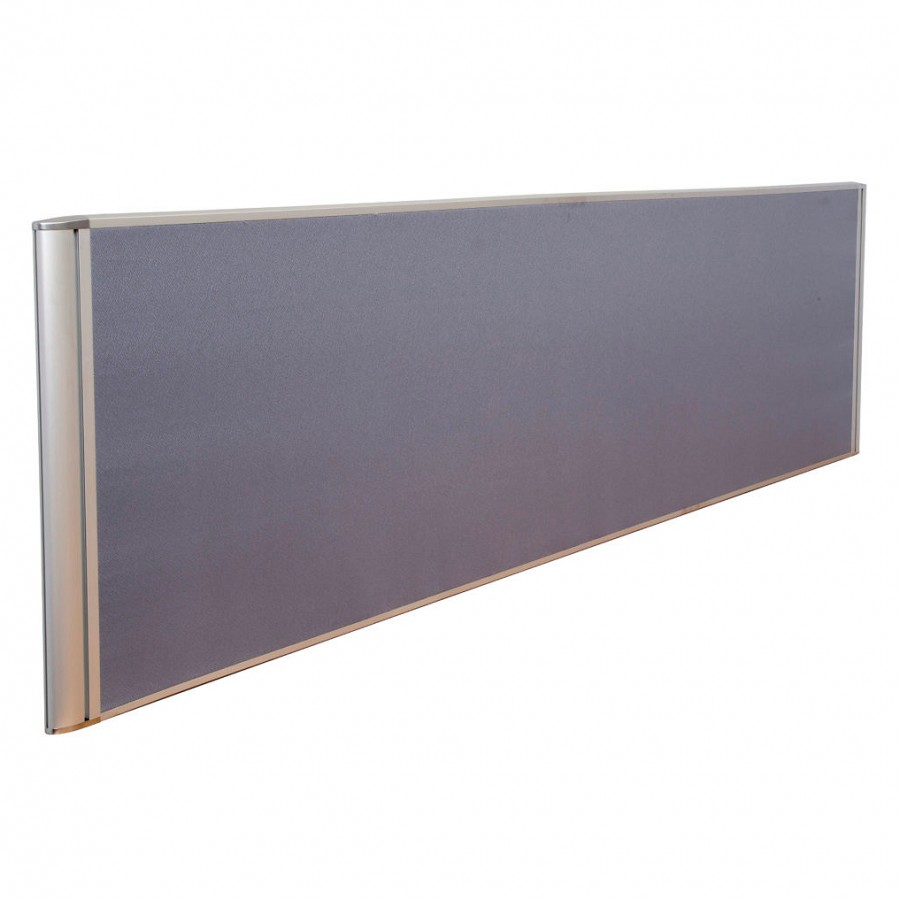 Mounted Flat Top Desk Screens - Grey