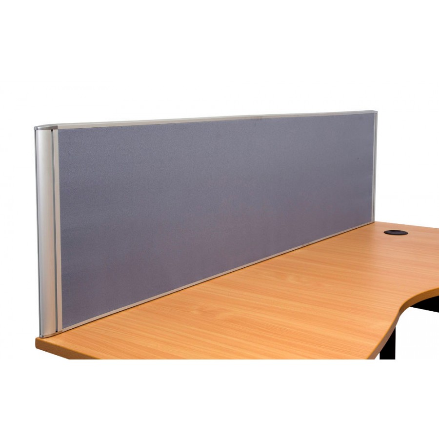 Mounted Flat Top Desk Screens - Grey