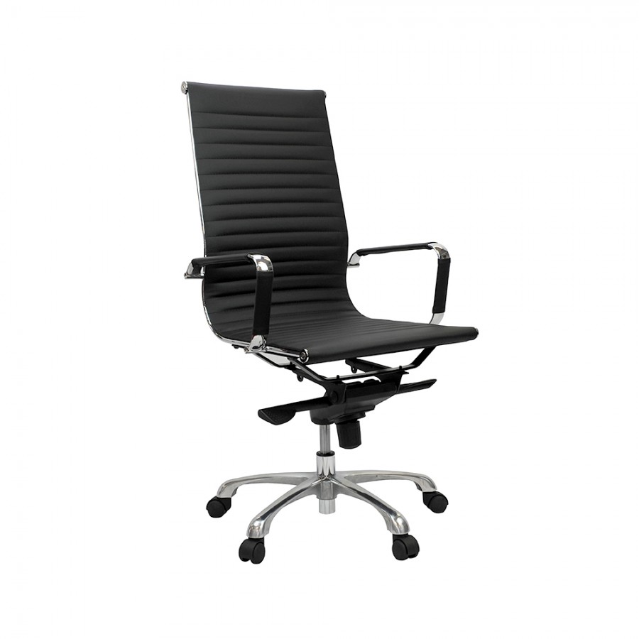 Eames Executive High Back Chair Black PU