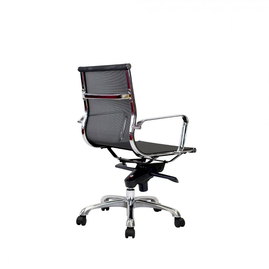 Eames Executive Mesh Medium Back Chair Black