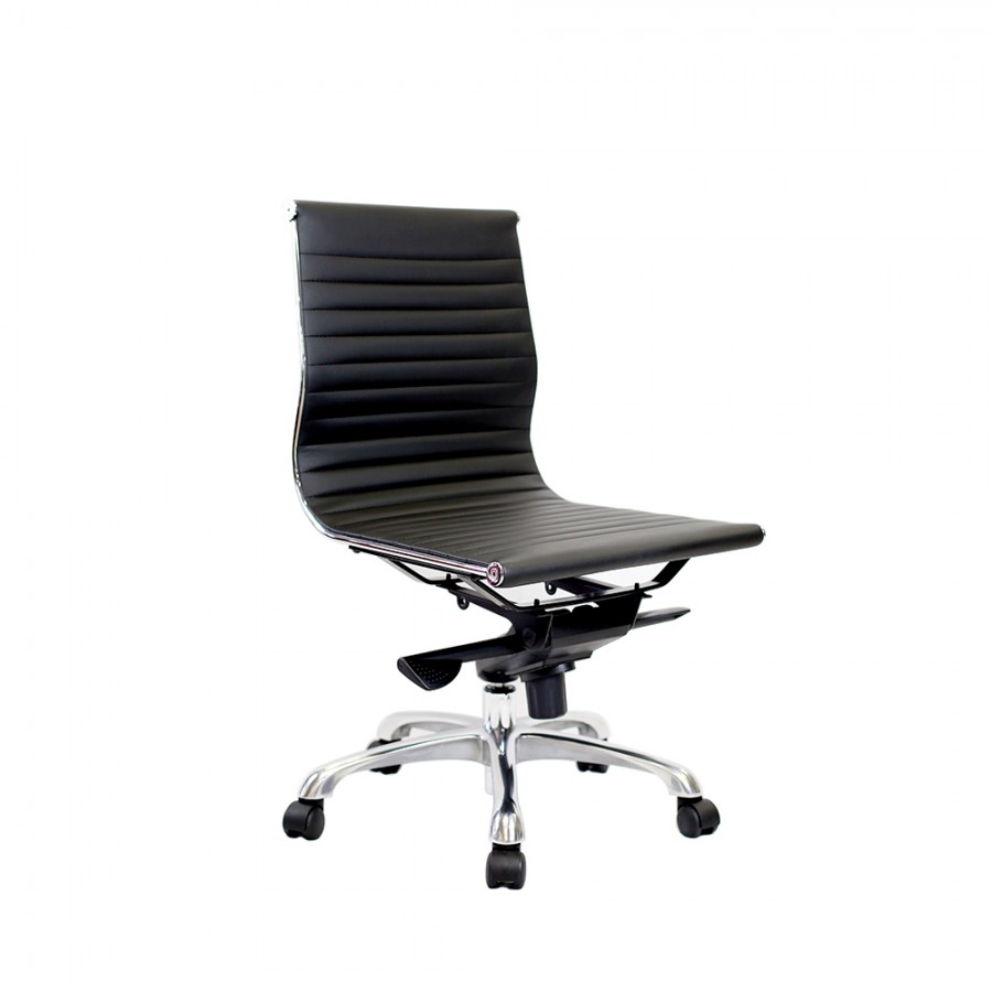 Eames Executive Medium Back Chair PU (No Arm)