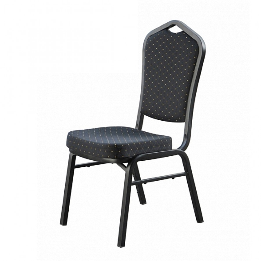 Hospitality Stackable Fabric Function Chair - Black/Blue