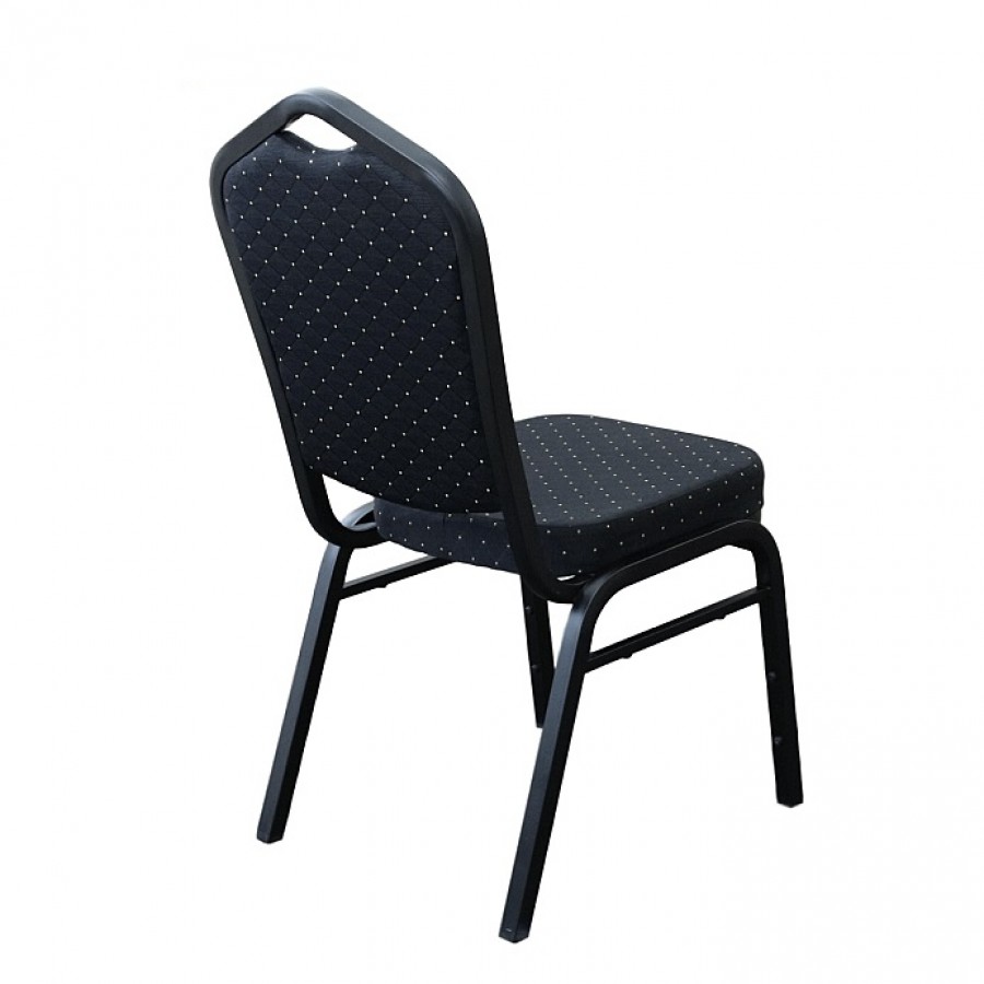 Hospitality Stackable Fabric Function Chair - Black/Blue