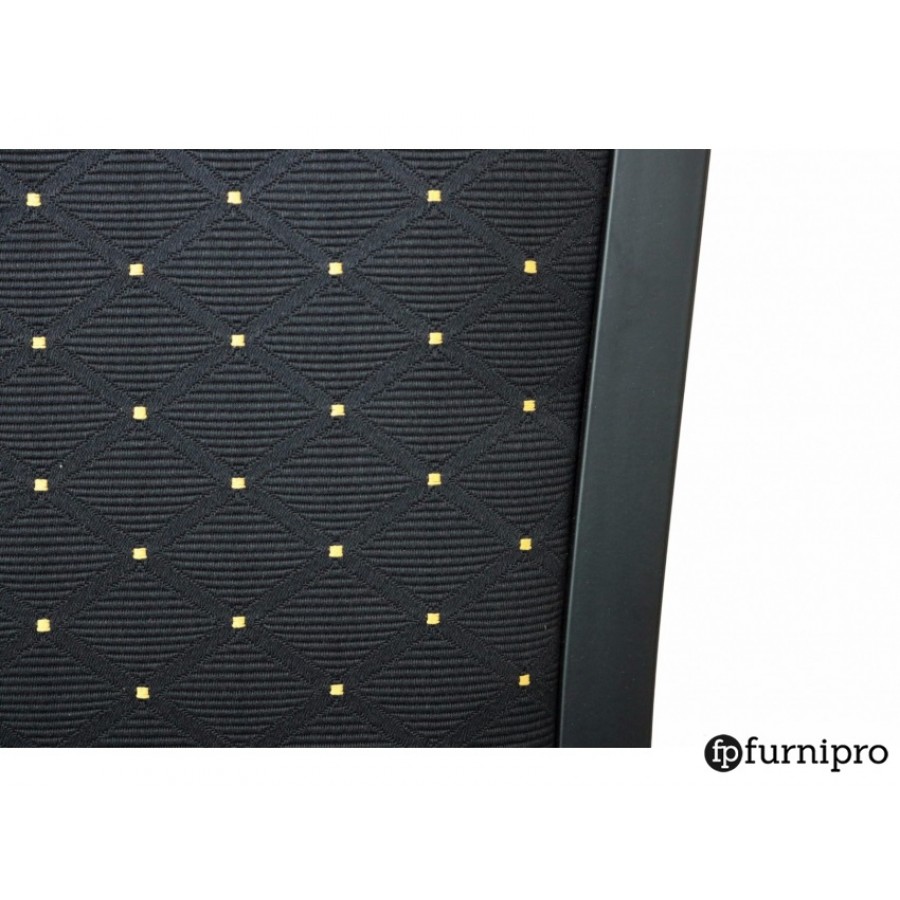 Hospitality Stackable Fabric Function Chair - Black/Blue