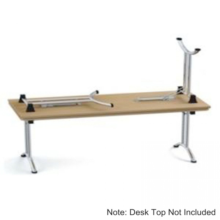 Frame Only - Chrome Folding Table Frame Plus 2 Rail Beams Per Set