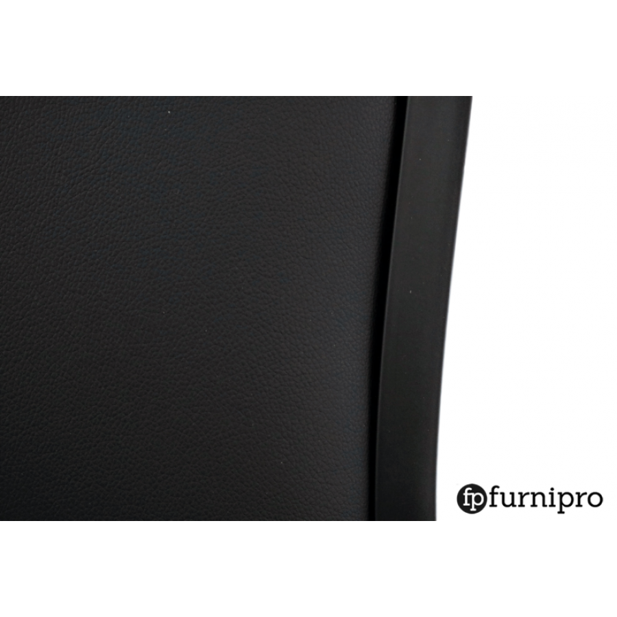 Hospitality Stackable Vinyl Function Chair - Black