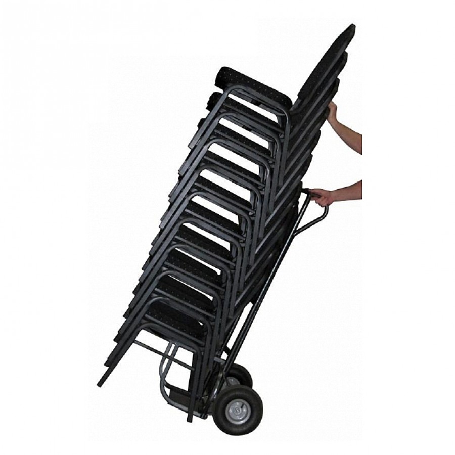 Hospitality Stackable Vinyl Function Chair - Black