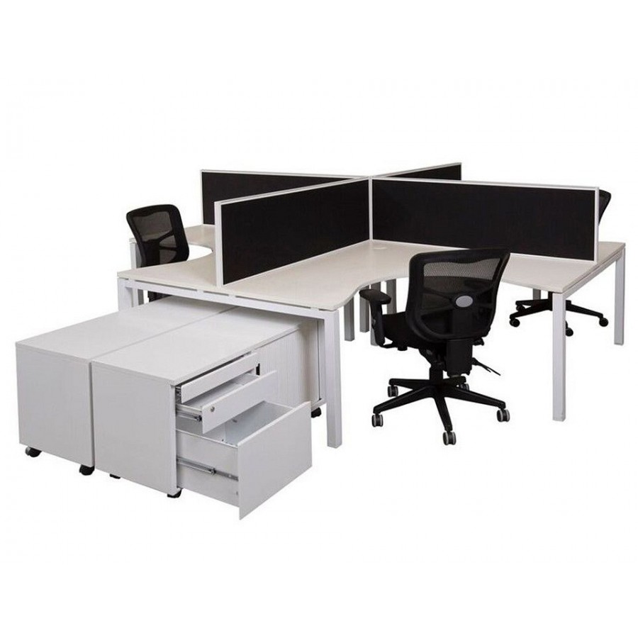 Mobile Caddy Lockable Steel Storage White