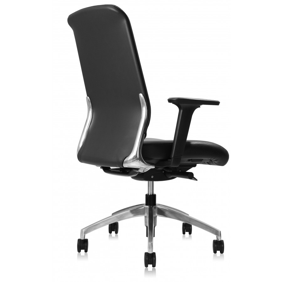NEW Burton Slim Medium Back Executive Office Leather Chair