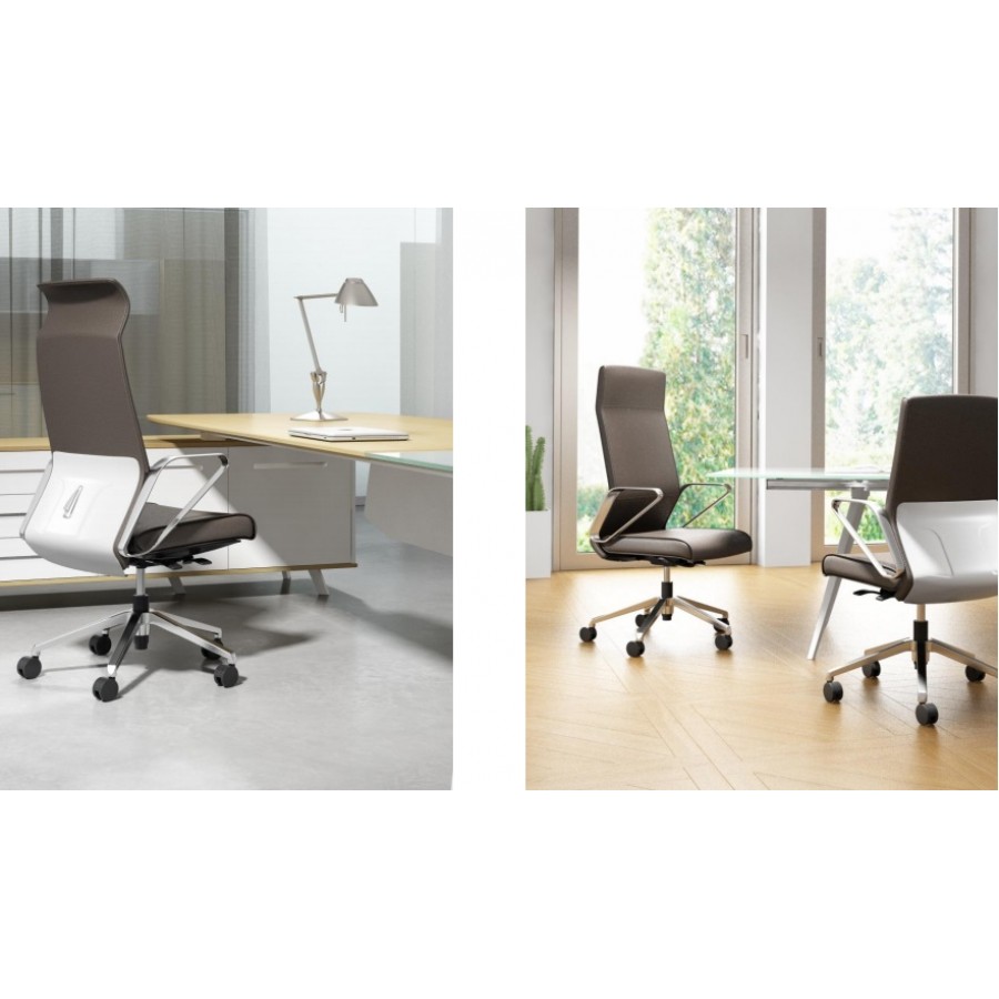 NEW Dustin Office Executive High Back Leather Chair