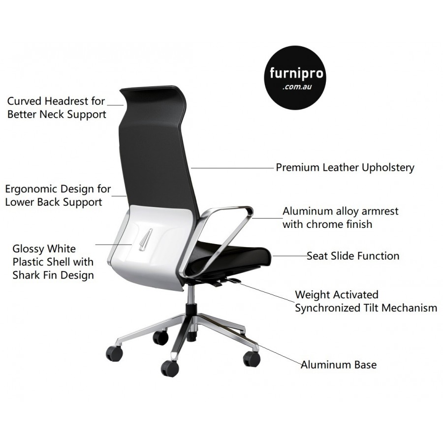 NEW Dustin Office Executive High Back Leather Chair
