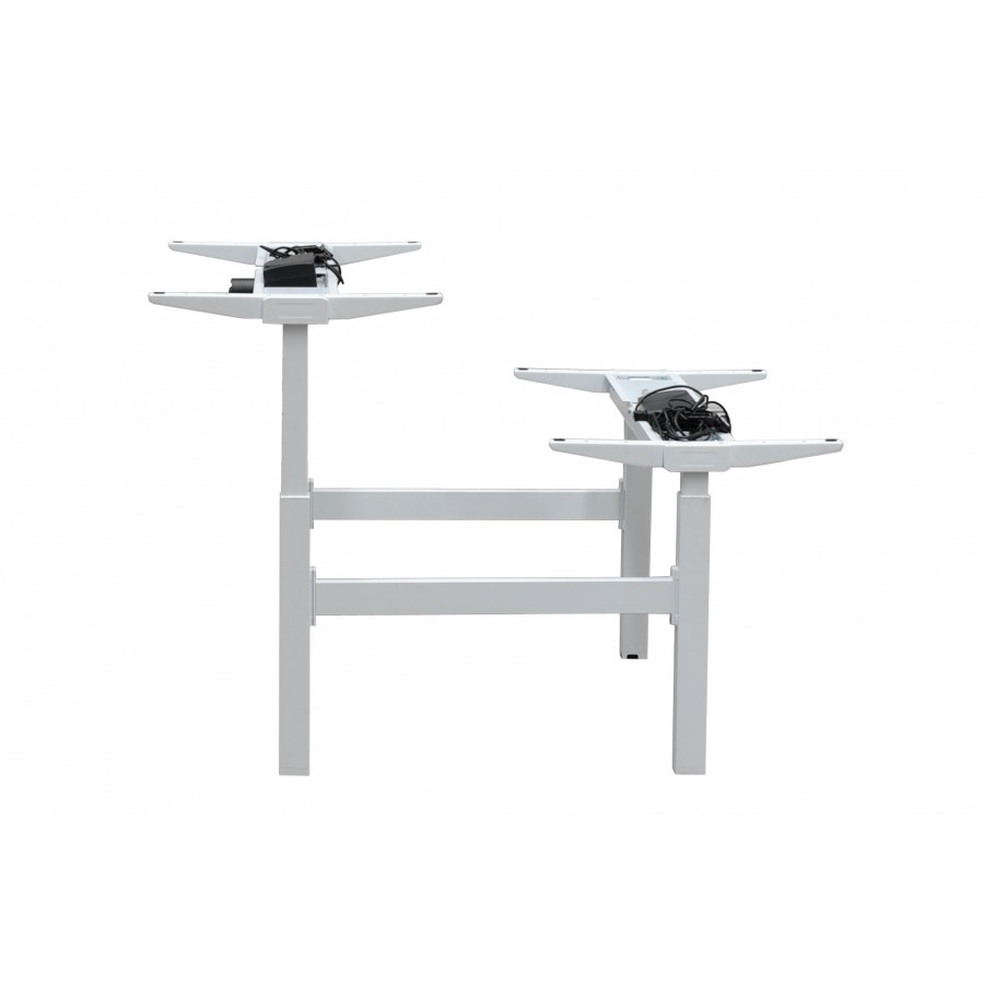 Frame Only - Auto adjustable twin desk frame with one motor for each desk