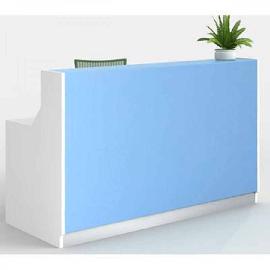Roma Modern Office Reception Counter  Blue 1800mm