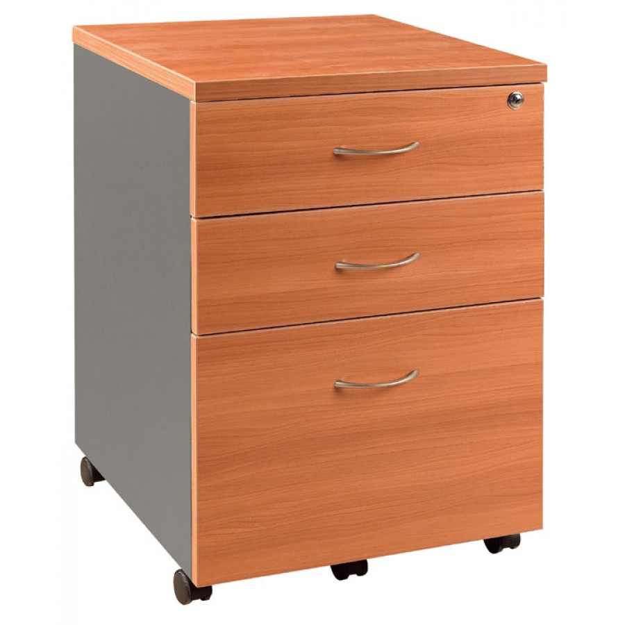 Office Furniture Lockable 2 Drawers/1 File Mobile Pedestal Multi Colour Option