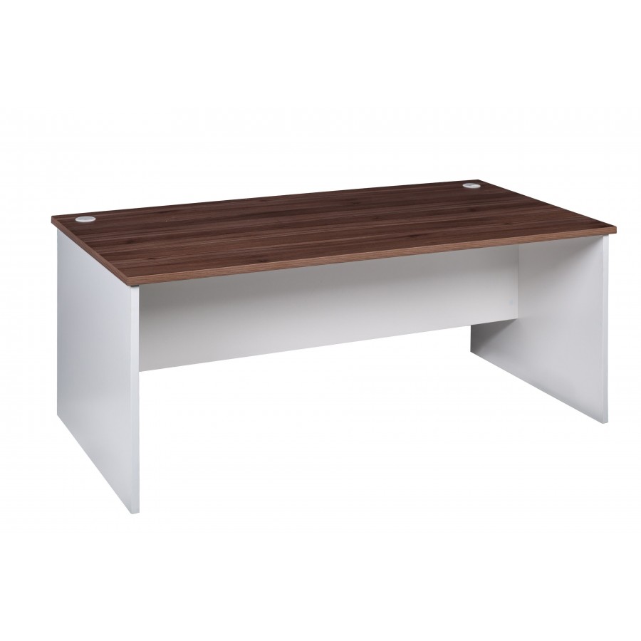 OM Premier Office Rectanglar Desk Marino Walnut & White W1500mm