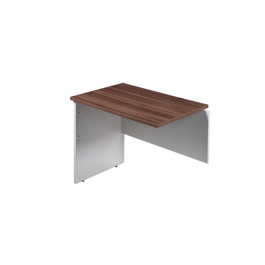 OM Premier Office Rectanglar Desk Return Marino Walnut & White
