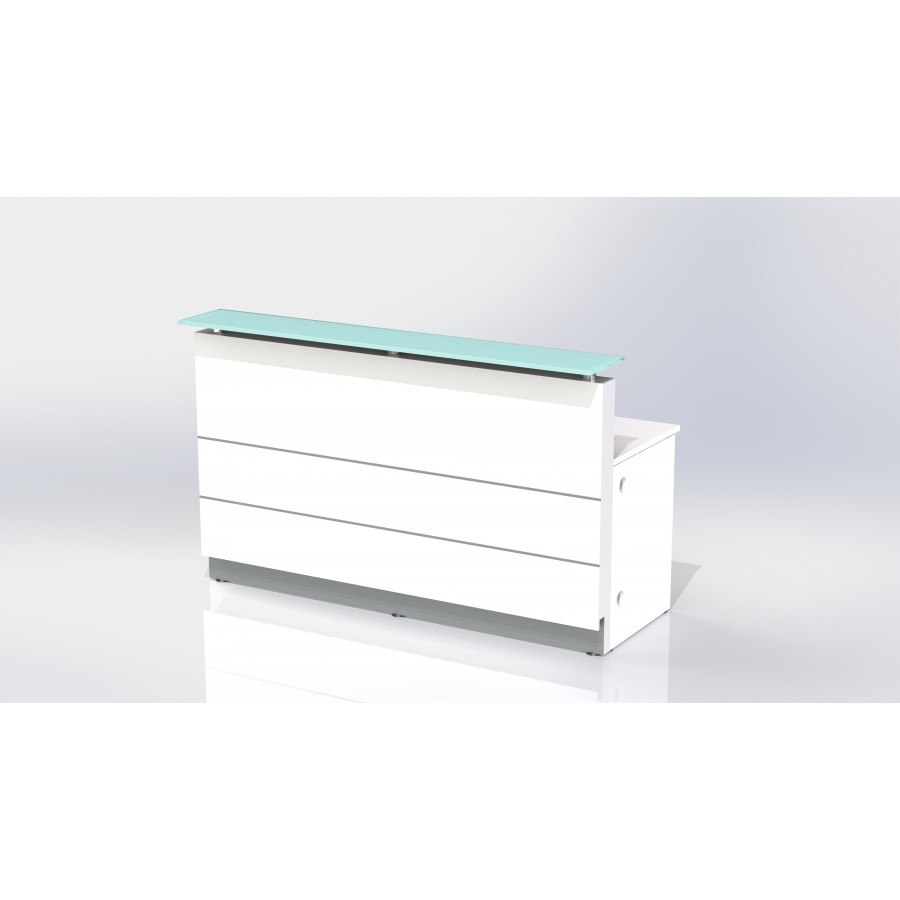 Polaris Straight Reception Counter White 900mm Standard Height 1120mm